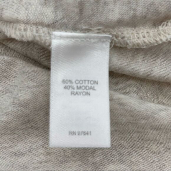 J. Jill pure Jill oatmeal blue floral print top size large - Picture 6 of 6